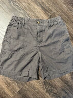 Women’s Casual Elastic-Waist Charcoal Shorts size medium